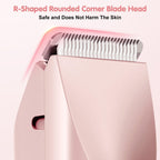 HUPLA 2-in-1 Rechargeable Women's Electric Shaver & Hair Trimmer | Dual-Head Body Hair Remover with Type-C Charging for Arms, Legs & Body Grooming – Rose Gold