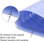HUPLA Anti-Slip Bathroom Mat 100 × 40 cm | PVC Shower Mat with Suction Cups & Drainage Holes | Non-Slip Bath Mat for Bathroom, Shower & Bathtub – Blue