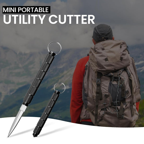 Mini EDC Pocket Knife Keychain | Stainless Steel Portable Utility Knife with Aluminum Case Mini EDC Pocket Knife Keychain | Stainless Steel Portable Utility Knife