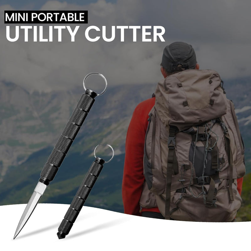 Mini EDC Pocket Knife Keychain | Stainless Steel Portable Utility Knife with Aluminum Case Mini EDC Pocket Knife Keychain | Stainless Steel Portable Utility Knife