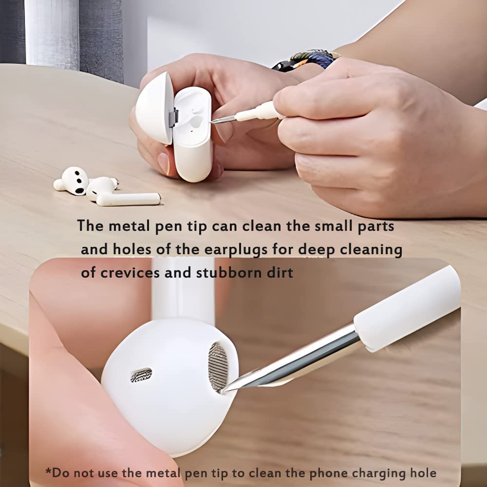 HUPLA 3-in-1 Earbuds Cleaning Pen | Multifunction Cleaner Kit for Earphones & Charging Cases