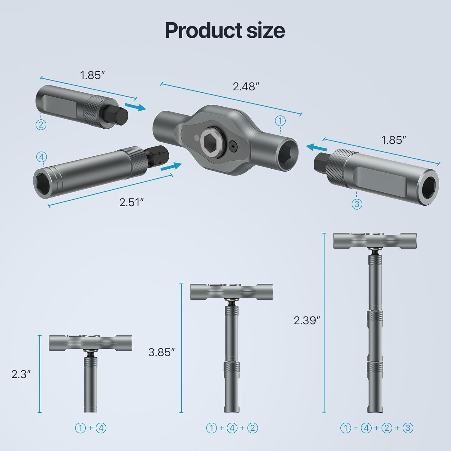 HUPLA 24-in-1 Precision T-Handle Ratchet Screwdriver Set | Magnetic Repair Tool Kit | Magnetic Multi-Bit Repair Tool Kit with Storage Case | Professional Hand Tool for Electronics, PC, Laptop, Mobile, Bicycle & Home Repair