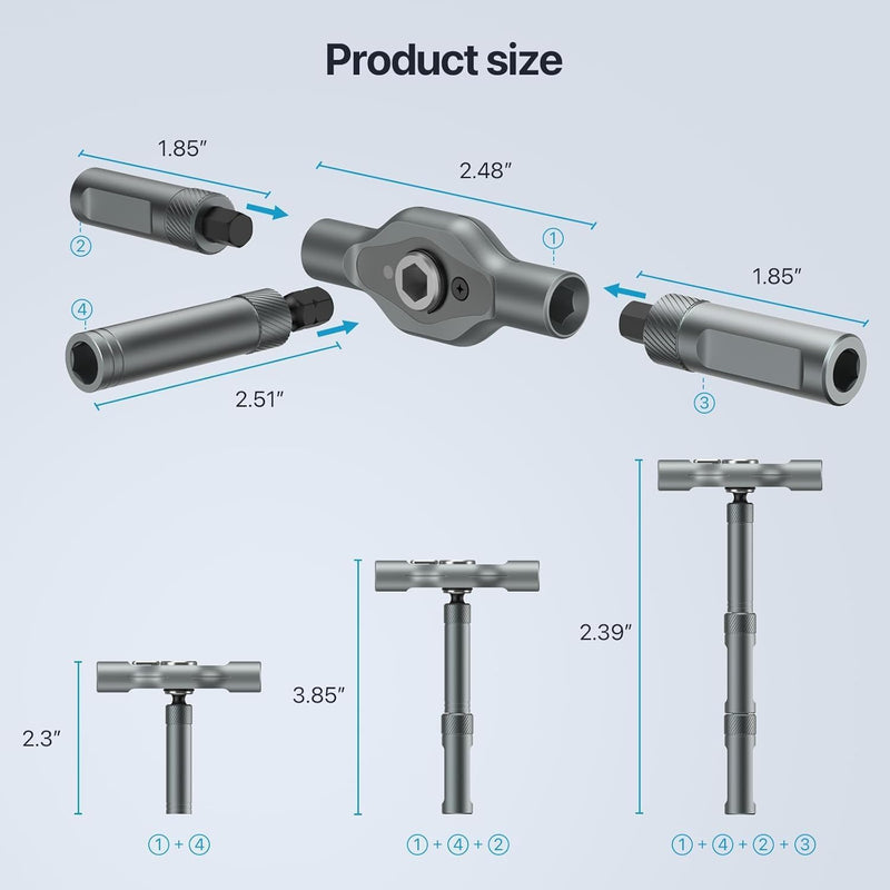 HUPLA 24-in-1 Precision T-Handle Ratchet Screwdriver Set | Magnetic Repair Tool Kit | Magnetic Multi-Bit Repair Tool Kit with Storage Case | Professional Hand Tool for Electronics, PC, Laptop, Mobile, Bicycle & Home Repair