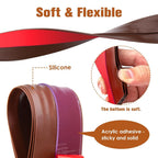 HUPLA Self-Adhesive Door Bottom Sealing Strip | Multi-Layer Hollow Door Gap Seal for Dust, Draft & Insect Protection | Flexible Brown Door Weather Stripping