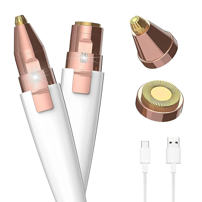 Portable Facial Hair Remover for Women | Painless Electric Face Hair Trimmer | Rechargeable Eyebrow & Upper Lip Hair Remover