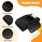 HUPLA Car Seat Organizer with Cup Holder & Tissue Box | PU Leather Back Seat Organizer | Foldable Car Armrest Console | Storage Tray for Car Interior (Black)HUPLA Car Seat Organizer with Cup Holder & Tissue Holder | Premium PU Leather