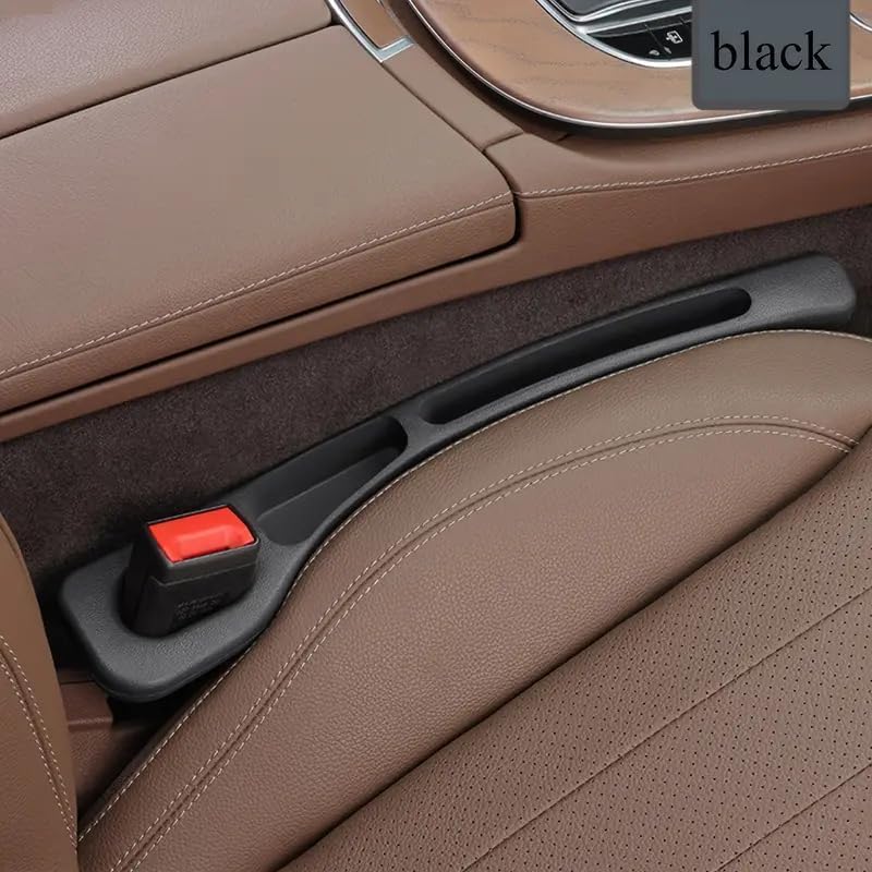 HUPLA Car Seat Gap Filler Organizer Set (4 PCS) – Universal Side Seat Storage Pocket, Anti-Drop Car Gap Organizer for Phone, Keys, Cards & Coins