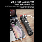 HUPLA Multi-Function Car Emergency Safety Tool | USB Rechargeable LED Light | Window Glass Breaker & Seat Belt Cutter | Vehicle Emergency Rescue Tool