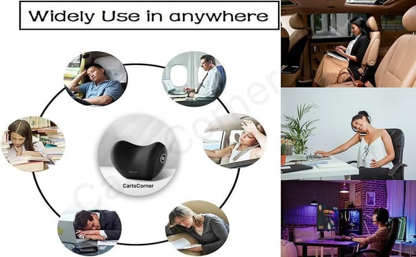 Car Neck Pillow for Headrest – Ergonomic Neck Support Cushion for Comfortable Driving, Black/Grey