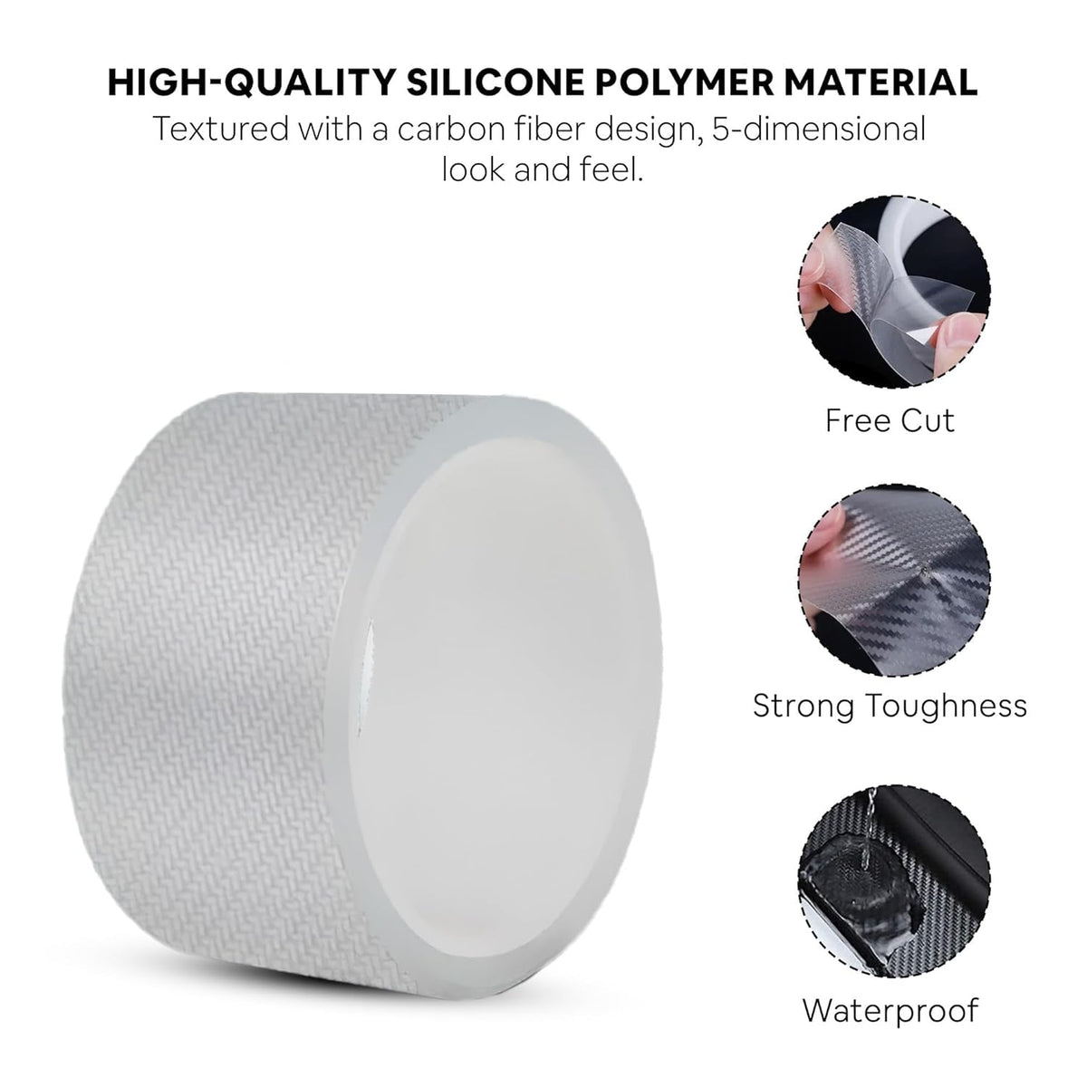HUPLA Car Door Sill Protector – Carbon Fibre Style Anti-Scratch Guard Strip
