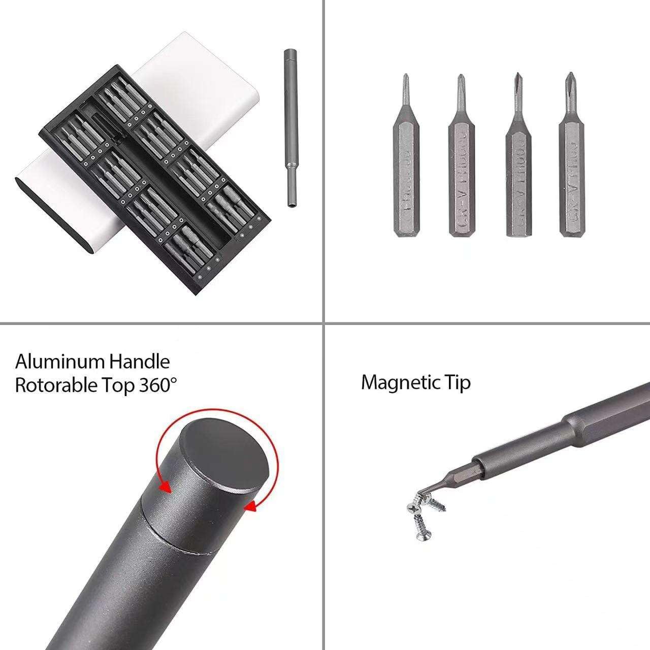 HUPLA 24-in-1 Precision Screwdriver Set | Portable Utility Repair Kit for Mobile, Laptop, Watch & Electronics | Magnetic Bits Toolkit