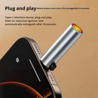 USB-C Instant Heat Cigarette Lighter with Keychain – Phone Powered Flameless Heating Lighter, No Gas, No Refill | 1 Pc