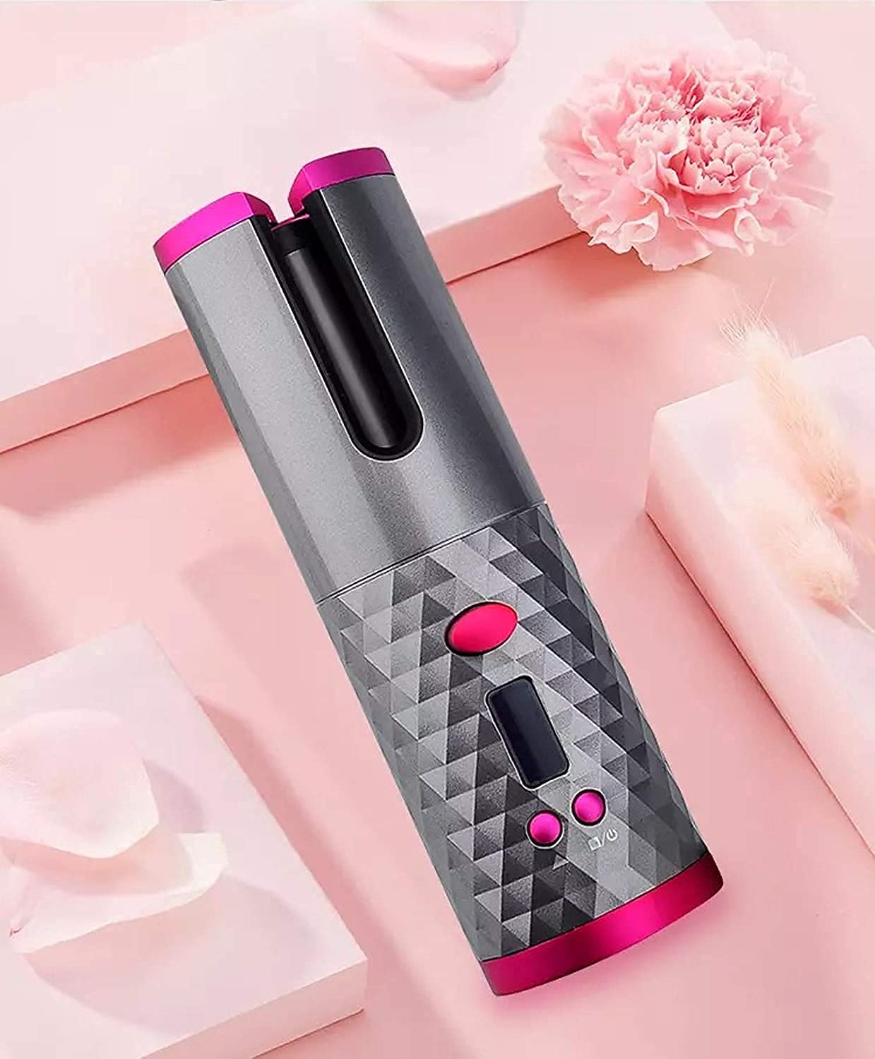 Automatic Hair Curler | LCD Ceramic Auto Curling Iron with Adjustable Temperature Automatic Hair Curler with LCD Display | Ceramic One-Touch Curling Iron