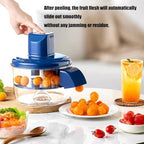 HUPLA Manual Fruit & Vegetable Chopper with Transparent Container | Hand-Operated Food Cutter for Grapes, Cherry Tomatoes & Small Vegetables | Compact Kitchen Gadget – Blue