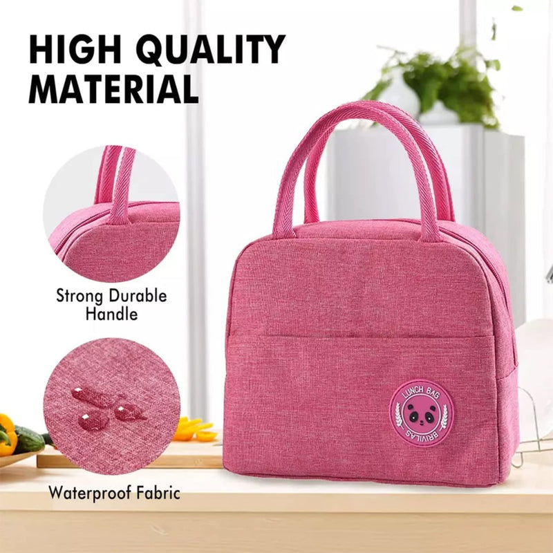 Compact Multi-Purpose Cosmetic & Lunch Bag for Women – Zipper Storage Organizer with Carry Handles