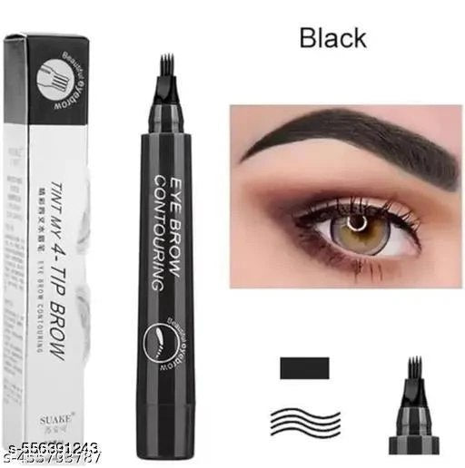 4-Tip Eyebrow Pen – Microblading Effect Brow Contouring Pen for Natural-Looking Eyebrow Definition