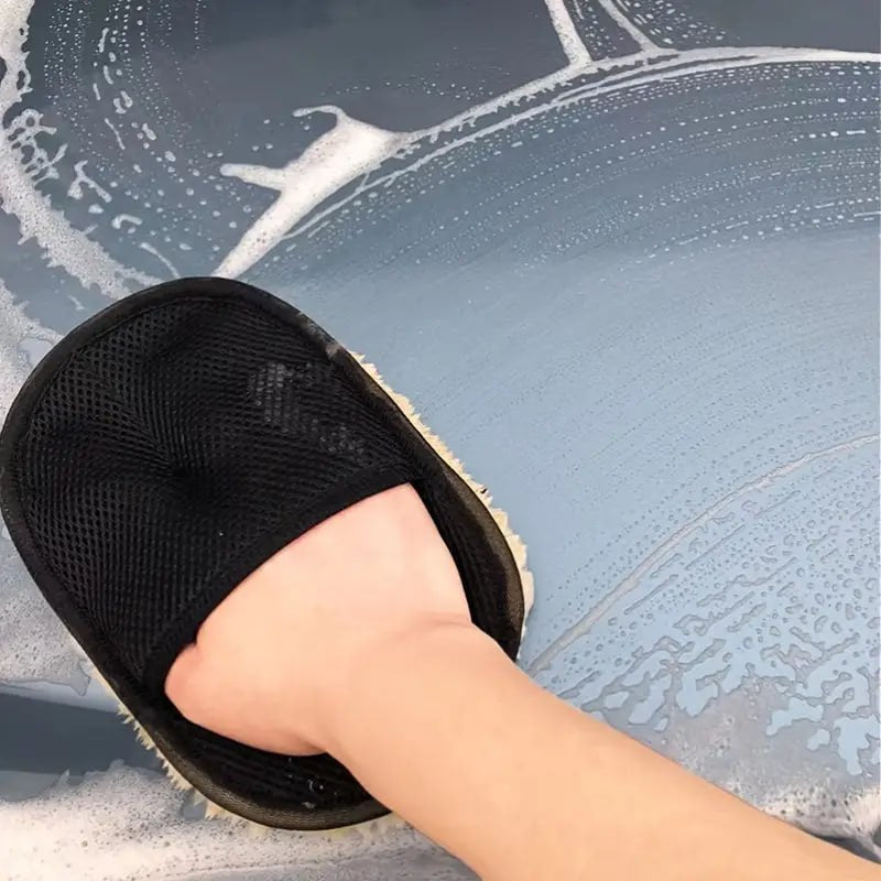 HUPLA Microfiber Car Wash Mitt – Chenille Cleaning Glove for Car Washing & Detailing