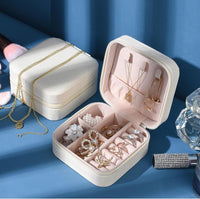 Portable Jewelry Organizer Box for Women | Travel Ring & Necklace Storage Case | Compact Jewellery Storage Box