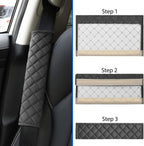 Soft Padded Seat Belt Shoulder Cover – Quilted Seat Belt Cushion Pad for Car, Comfortable Shoulder Protection