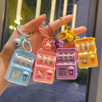 Kawaii Cartoon Mini Slot Machine Keychain with Bell (Single Piece - Random Design) – Spinning Reel Bag Charm