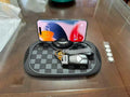 HUPLA 360° Rotating Magnetic Car Phone Holder with Temporary Parking Number | Anti-Slip Dashboard Organizer Mat