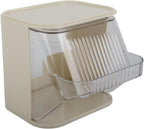 HUPLA Automatic Rice Dispenser Airtight Grain Storage Container with One-Touch Dispensing | Airtight Kitchen Food Storage Box with One-Touch Dispensing