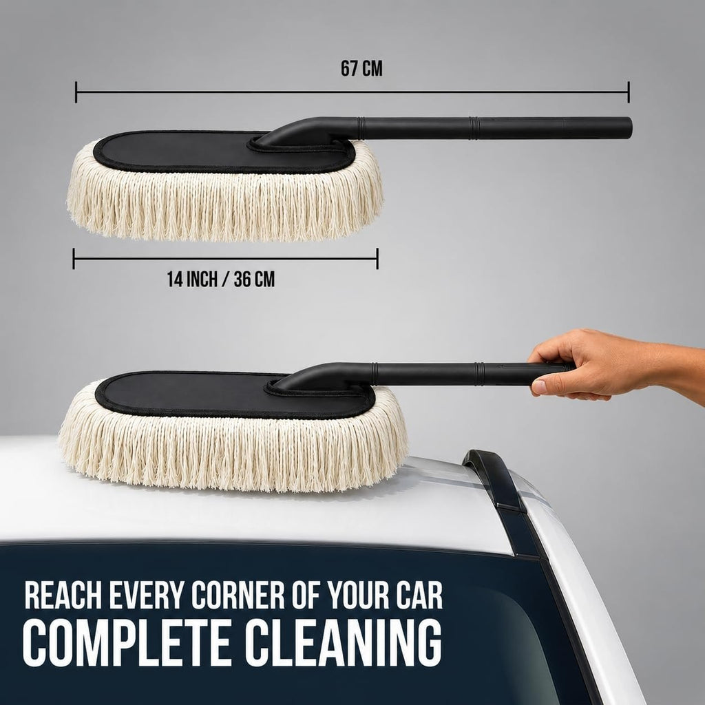Long Handle Car Cleaning Brush – 67cm Soft Microfiber Wash Mop for Car, SUV, Bike & Vehicle Cleaning