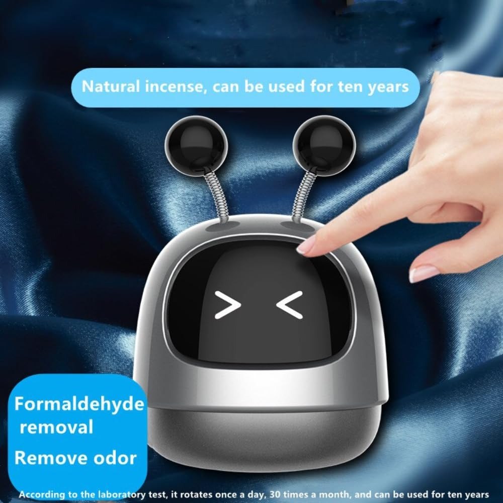 HUPLA Mini Robot Car Air Freshener | Cute Robot Dashboard Fragrance | Compact Car Perfume & Odour Eliminator | Stylish Interior Decor
