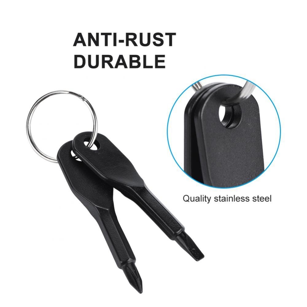 Mini Keychain Screwdriver Set with Flat & Phillips Heads – Portable Pocket Repair Tool | 1 Pc