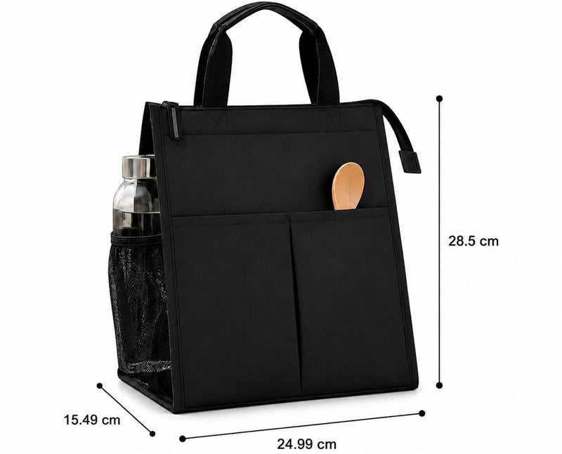 Multi-Purpose Utility Tote Bag with Multiple Pockets & Bottle Holder – Travel, Shopping & Daily Organizer Bag