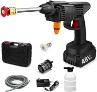HUPLA Cordless Car Pressure Washer | Rechargeable Portable Water Spray Gun with Extension Rod for Car, Bike & Home Cleaning