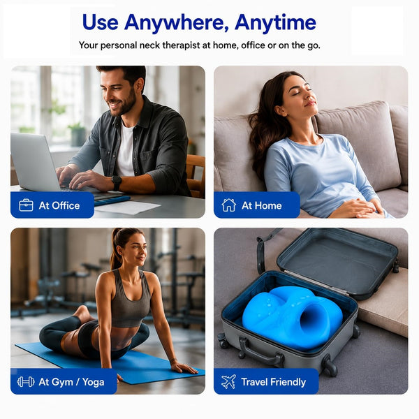 Cervical Neck Stretcher & Support Pillow – Ergonomic Neck Relaxation Device for Home Use