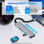 7-in-1 USB-C Hub | 4K HDMI | 100W PD Charging | 2 x USB 3.0 | SD/TF Card Reader | Aluminum Multiport Dock for Laptop, MacBook, Tablet & Mobile