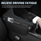Car Seat Gap Organizer with Cushion Cover – PU Leather Car Storage Box