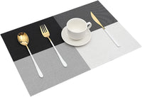 HUPLA Premium PVC Dining Table Placemat 30 × 45 cm | Non-Slip Woven Table Mat for Dining Table, Kitchen & Home | Flexible, Reusable & Easy to Clean