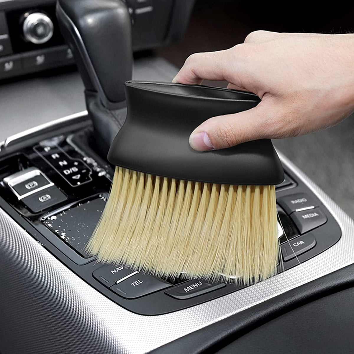 Handheld Multi-Purpose Cleaning Brush – Firm Bristle Scrubbing Brush with Ergonomic Handle for Home & Surface Cleaning