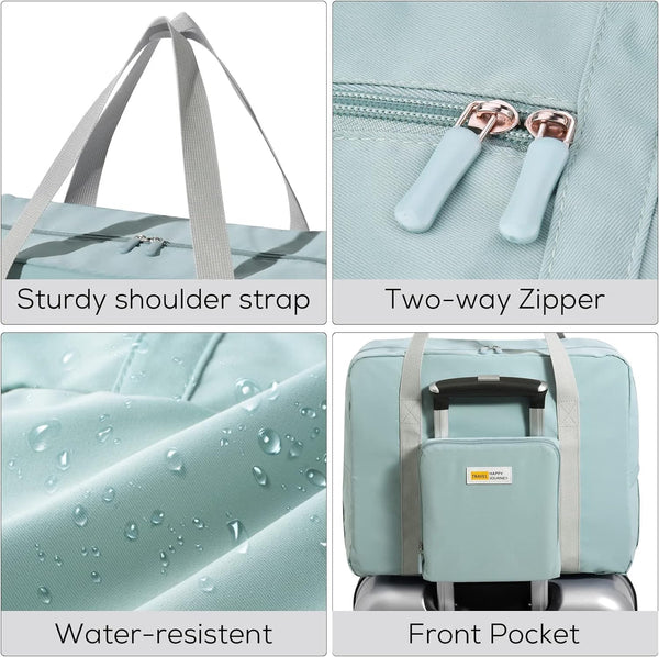 HUPLA Travel Duffle Bag for Women & Men | Lightweight Large Capacity Travel Bag | Foldable Overnight & Weekend Bag | Hand Carry Luggage Bag