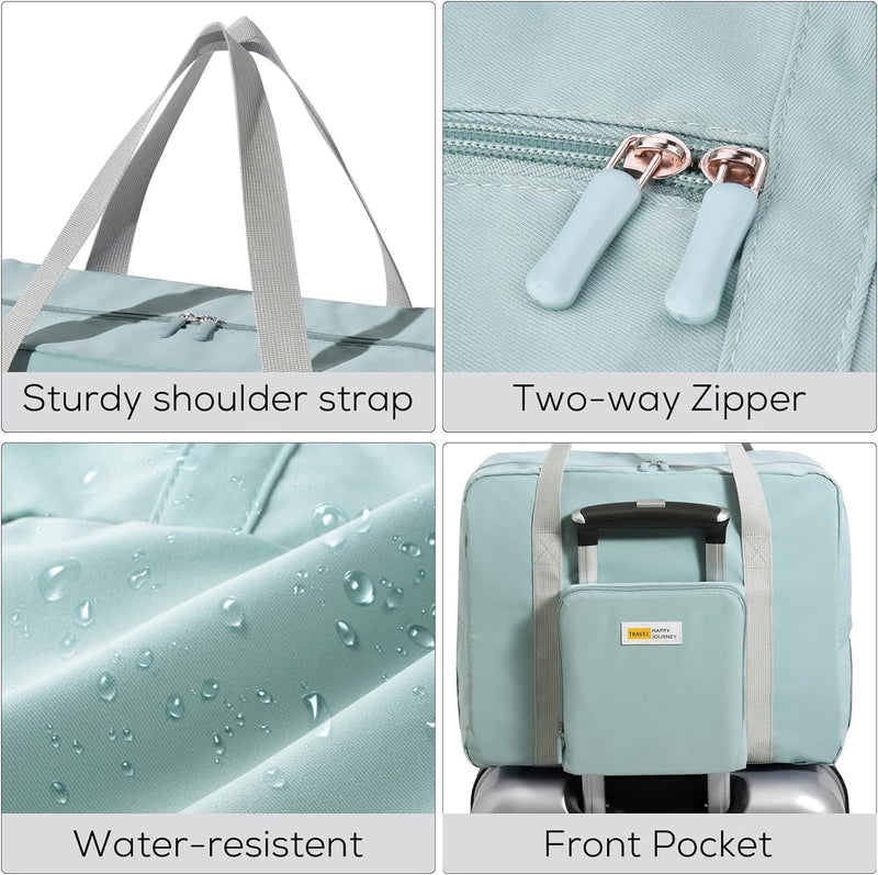 HUPLA Travel Duffle Bag for Women & Men | Lightweight Large Capacity Travel Bag | Foldable Overnight & Weekend Bag | Hand Carry Luggage Bag