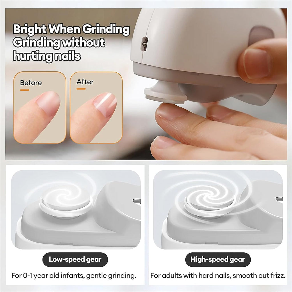 Rechargeable Electric Nail Clipper | Automatic Nail Trimmer & Polisher with LED Light | USB Charging Rechargeable Electric Nail Clipper with Automatic Nail Trimmer & Polisher | USB Charging
