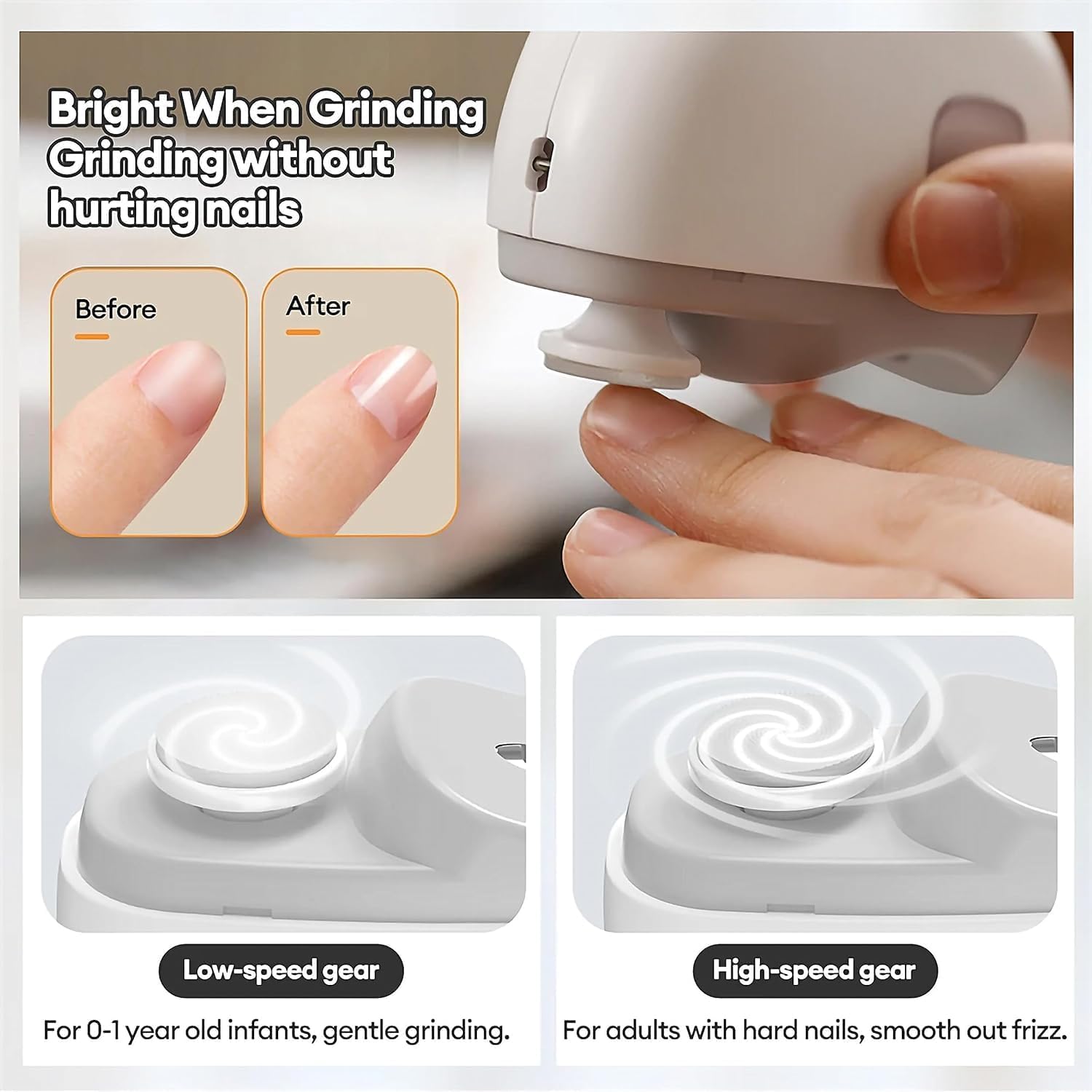 Rechargeable Electric Nail Clipper | Automatic Nail Trimmer & Polisher with LED Light | USB Charging Rechargeable Electric Nail Clipper with Automatic Nail Trimmer & Polisher | USB Charging