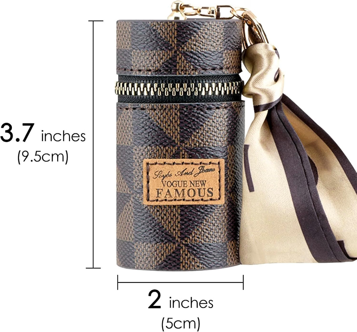 Mini Hanging Zipper Storage Pouch with Keychain – Portable Coin, Earphone & Small Item Organizer | 1 Pc