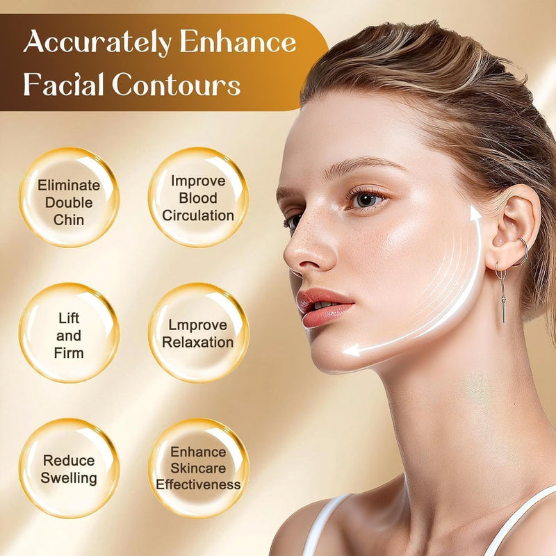 Contour Face Brush for Dry Brushing & Facial Sculpting – Ergonomic Facial Massage & Skincare Brush for Women