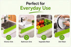 HUPLA Kitchen Sink Water Splash Guard | Long Countertop Water Splash Barrier for Sink & Washbasin | Kitchen Water Spillage Protector – Cream