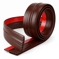 HUPLA Self-Adhesive Door Bottom Sealing Strip | Multi-Layer Hollow Door Gap Seal for Dust, Draft & Insect Protection | Flexible Brown Door Weather Stripping