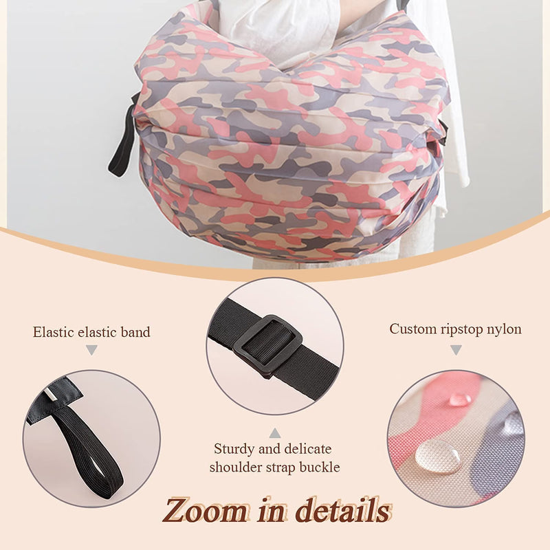 Foldable Travel Shoulder Bag for Women – Lightweight Large Capacity Tote Bag with Adjustable Strap