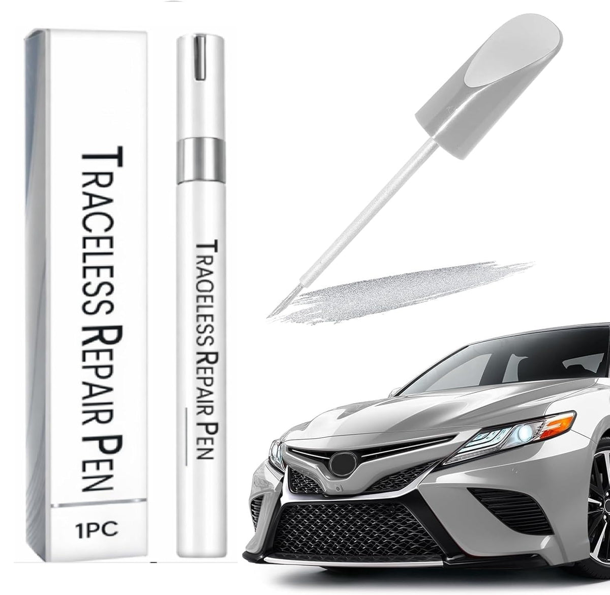 Car Scratch Repair Pen (Silver) – Automotive Paint Touch-Up Applicator for Minor Scratches & Paint Marks
