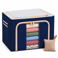 44L Foldable Clothes Storage Bag with Transparent Window – Large Capacity Wardrobe Organizer for Blankets, Bedding, Clothes & Home Storage