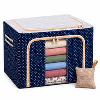 44L Foldable Clothes Storage Bag with Transparent Window – Large Capacity Wardrobe Organizer for Blankets, Bedding, Clothes & Home Storage