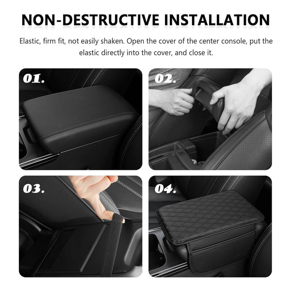 Car Seat Gap Organizer with Cushion Cover – PU Leather Car Storage Box