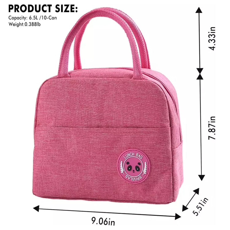 Compact Multi-Purpose Cosmetic & Lunch Bag for Women – Zipper Storage Organizer with Carry Handles